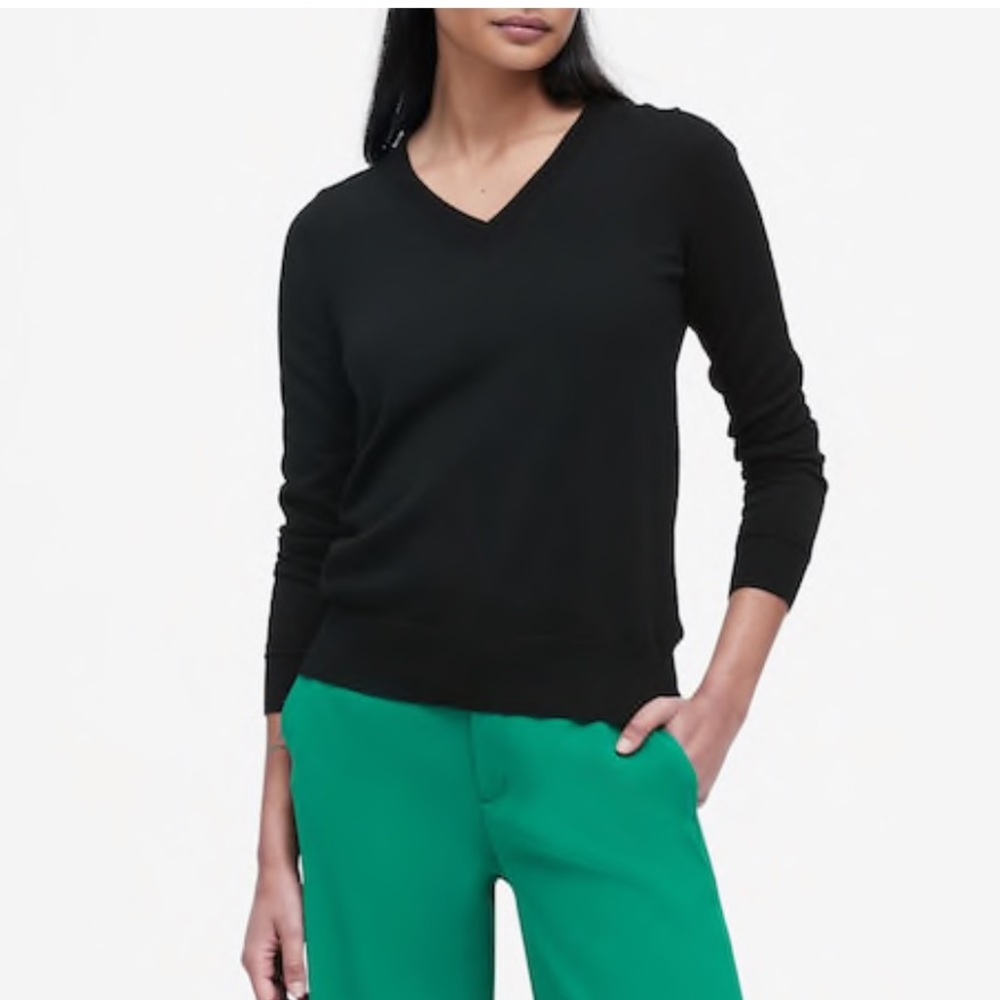 Banana Republic Washable Merino V-Neck Sweater